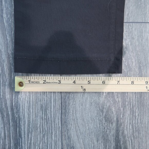 Pants Womens 12 Dark Gray Dress Trousers Stretch Straight Leg Elastic Waist - Picture 9 of 14